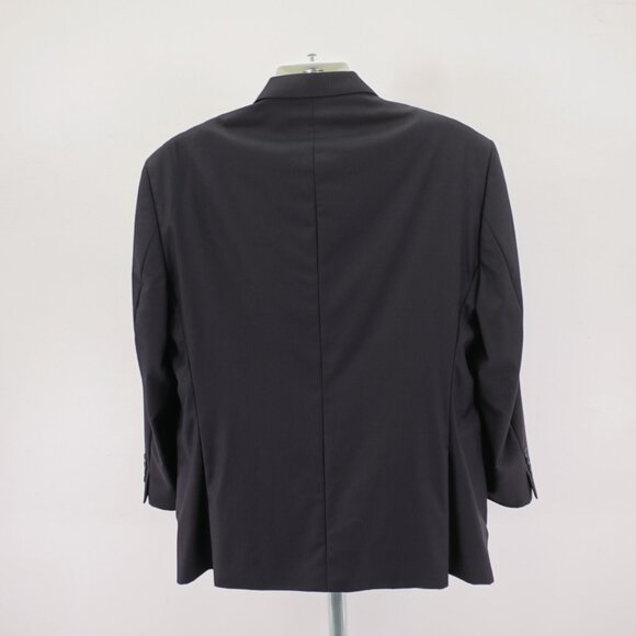 Jos A Bank Signature Gold Tailored Fit Black Wool Herringbone 44R Suit Jacket 2 - Picture 6 of 13